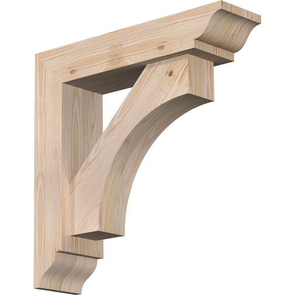 Ekena Millwork Westlake Traditional Smooth Bracket w/ Offset Brace, Douglas Fir, 5 1/2"W x 22"D x 22"H BKT0604X22X22WTL01SDF - main
